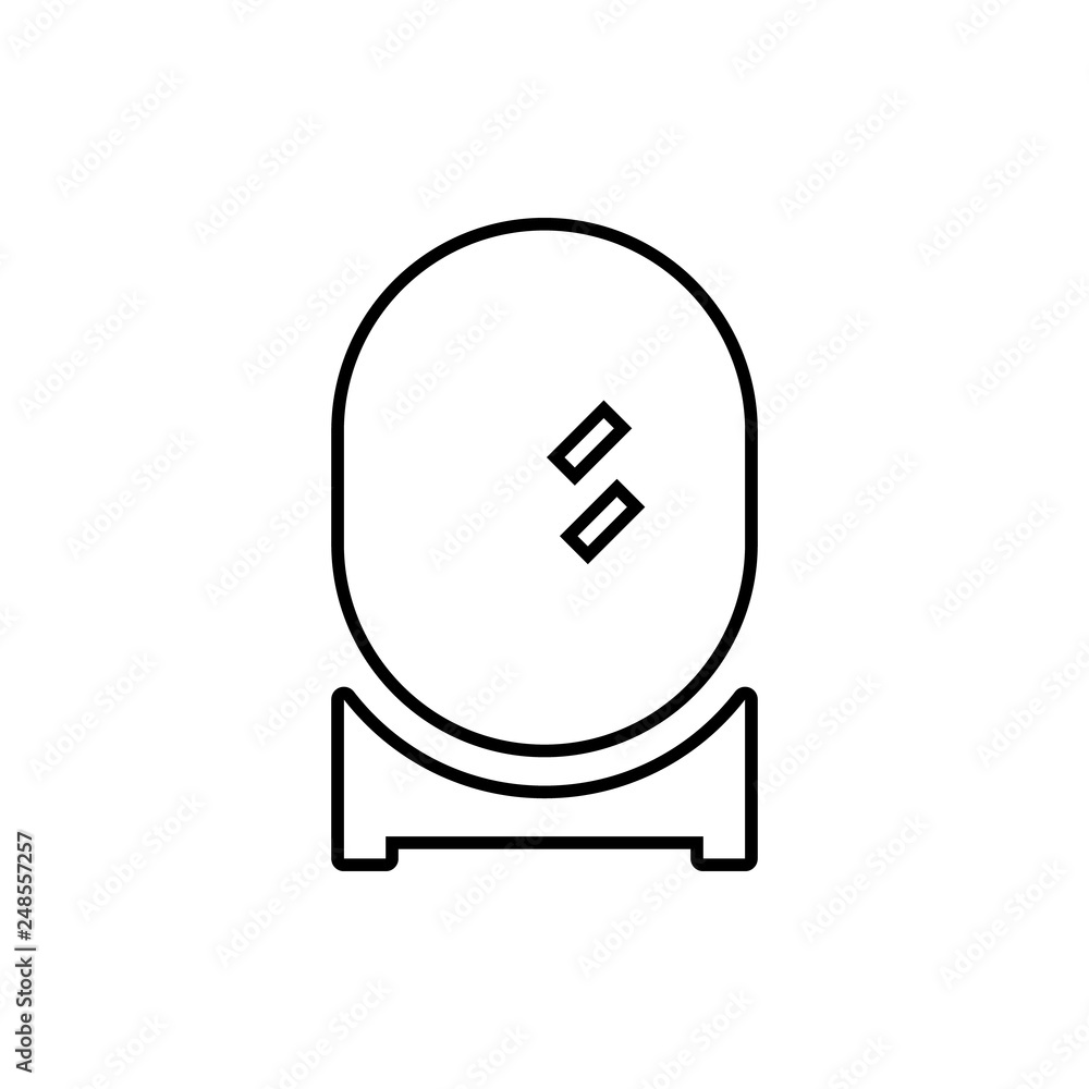 Aufkleber foot mirror glyph icon. element of furniture for mobile concept and web apps icon. thin line icon fo