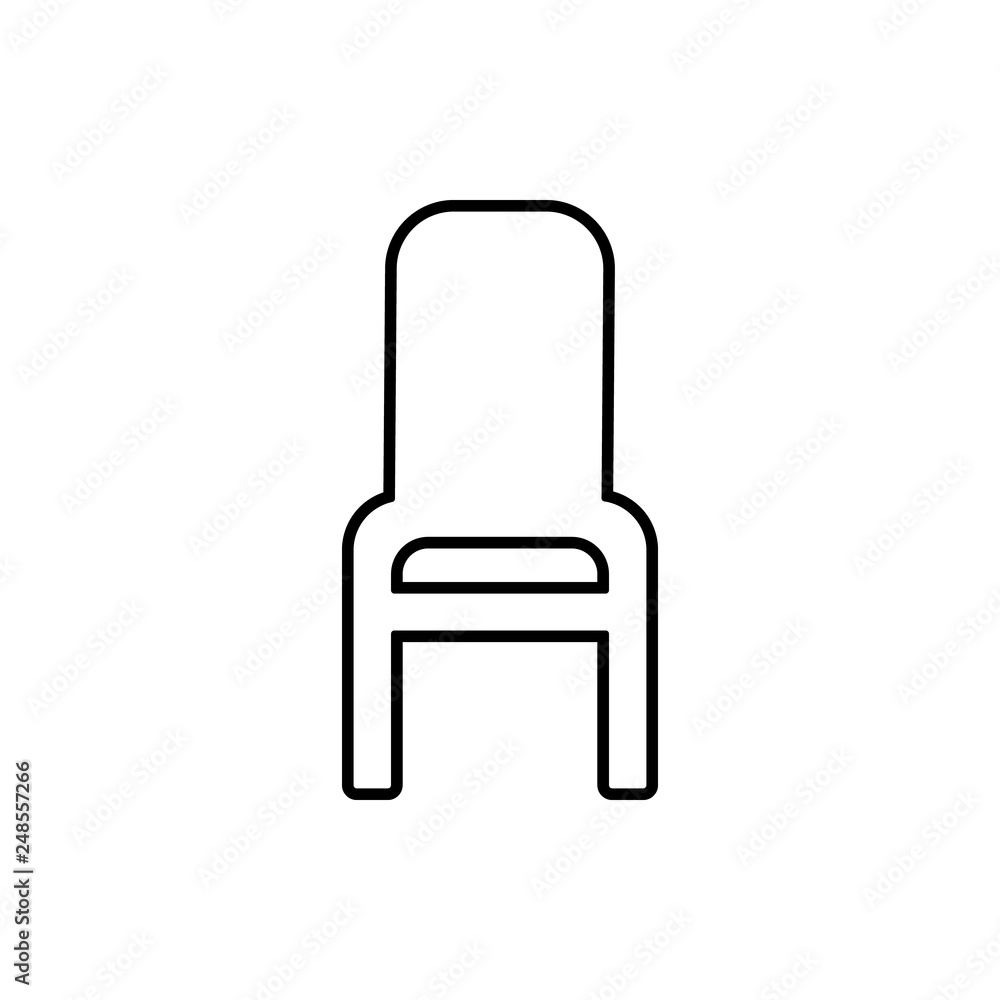Poster chair glyph icon. element of furniture for mobile concept and web apps icon. thin line icon for webs