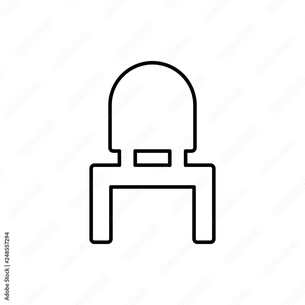 Poster mirror with mirror glyph icon. element of furniture for mobile concept and web apps icon. thin line 
