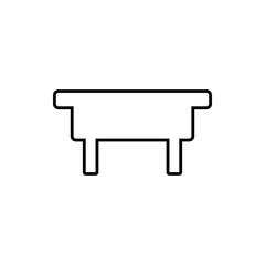 table glyph icon. Element of Furniture for mobile concept and web apps icon. Thin line icon for website design and development, app development