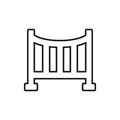 Crib glyph icon. Element of Furniture for mobile concept and web apps icon. Thin line icon for website design and development, app development