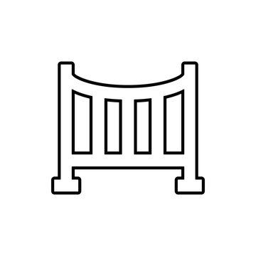 recommend clip art: Crib glyph icon. Element of Furniture for mobile concept and web apps icon. Thin line icon for website design and development, app development