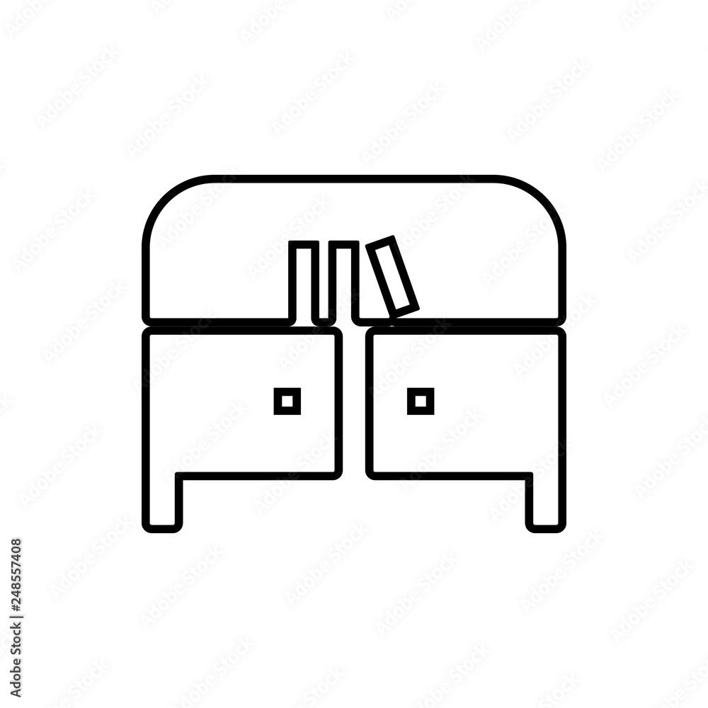 Aufkleber bookcase glyph icon. element of furniture for mobile concept and web apps icon. thin line icon for w