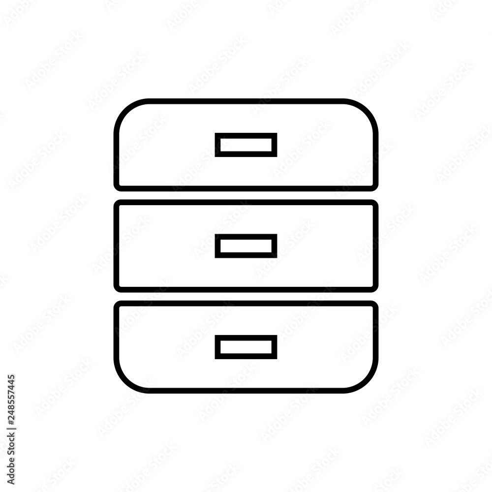 Poster nightstand glyph icon. element of furniture for mobile concept and web apps icon. thin line icon for