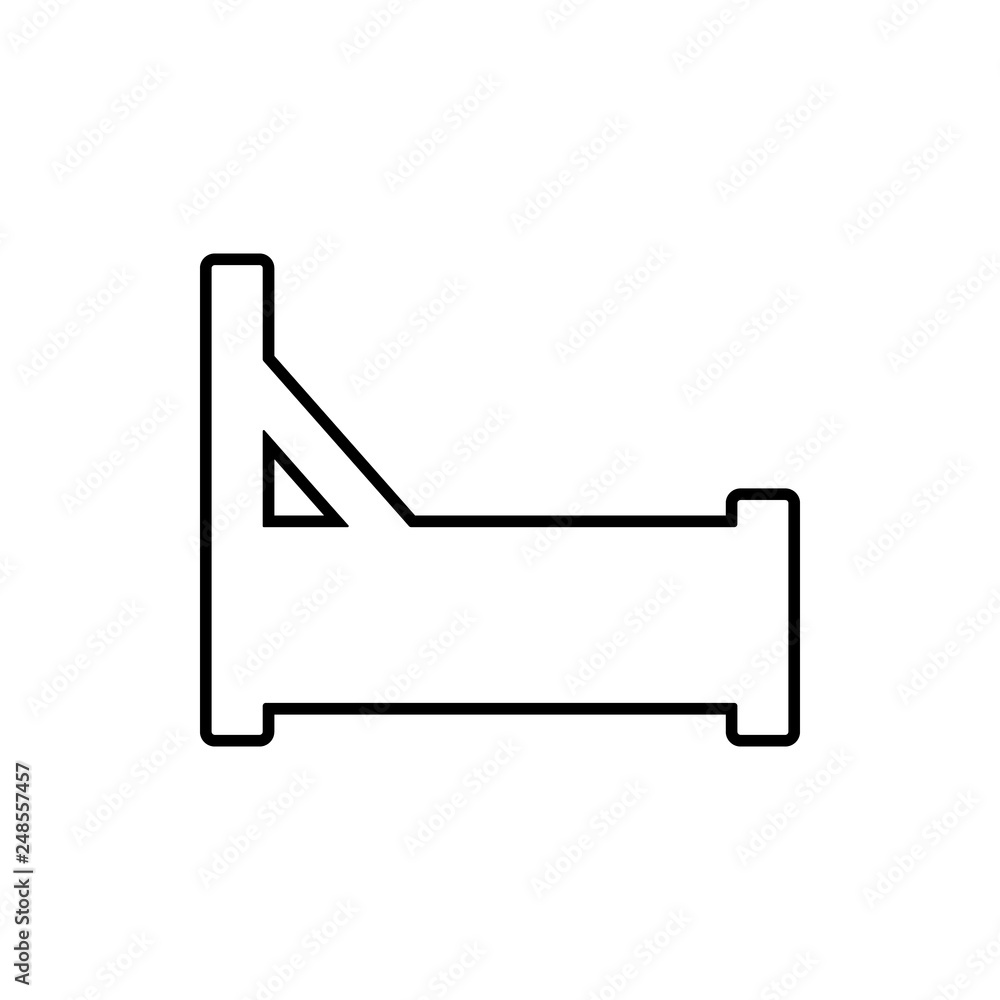 Poster bed glyph icon. element of furniture for mobile concept and web apps icon. thin line icon for websit