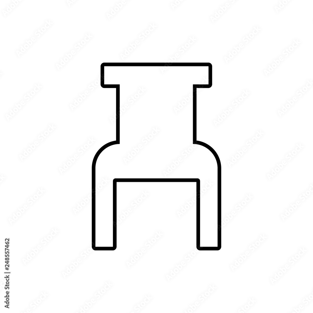 Poster chair glyph icon. element of furniture for mobile concept and web apps icon. thin line icon for webs