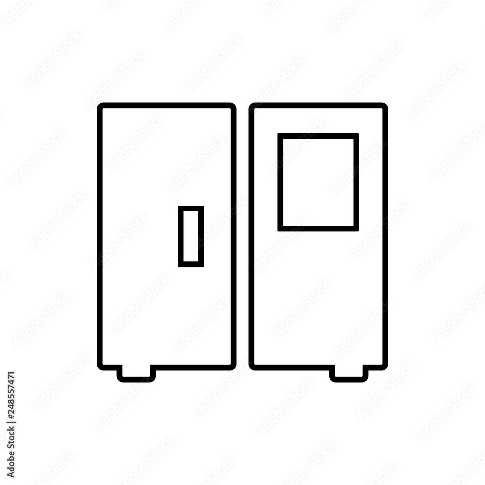 Poster fridge glyph icon. element of furniture for mobile concept and web apps icon. thin line icon for web