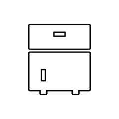 nightstand glyph icon. Element of Furniture for mobile concept and web apps icon. Thin line icon for website design and development, app development