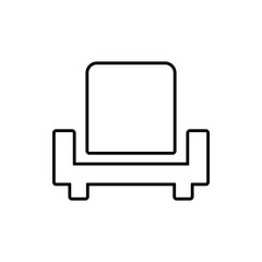 armchair glyph icon. Element of Furniture for mobile concept and web apps icon. Thin line icon for website design and development, app development
