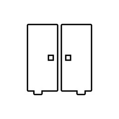 wardrobe glyph icon. Element of Furniture for mobile concept and web apps icon. Thin line icon for website design and development, app development