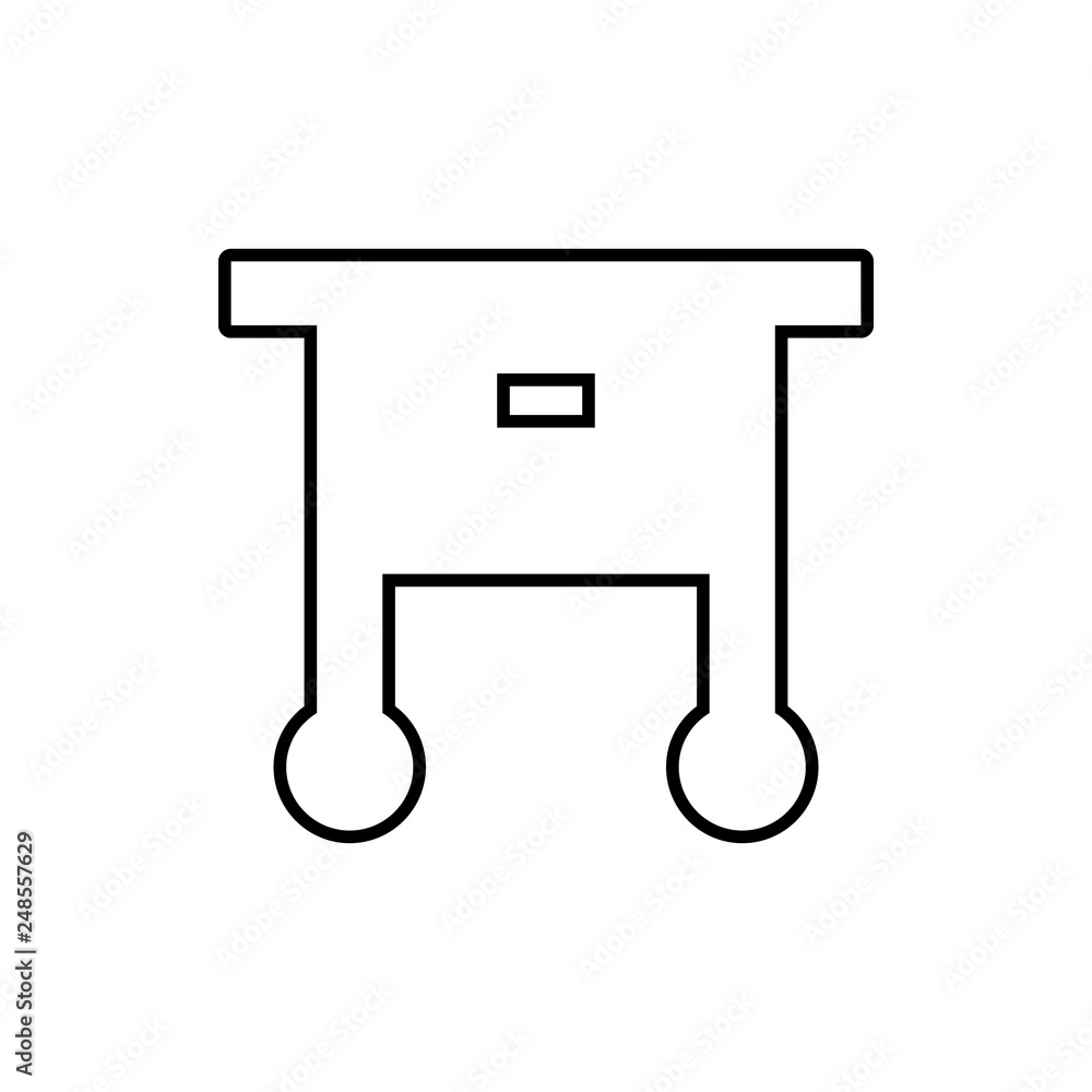 Poster nightstand glyph icon. element of furniture for mobile concept and web apps icon. thin line icon for
