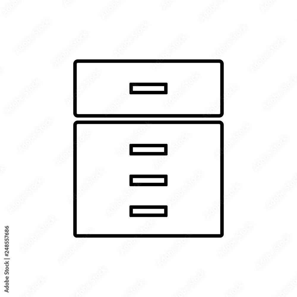 Poster nightstand glyph icon. element of furniture for mobile concept and web apps icon. thin line icon for