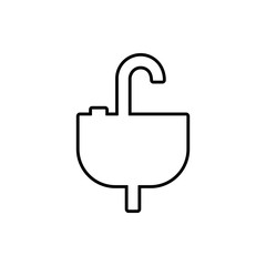 Fototapeta premium Sink in the bathroom glyph icon. Element of Furniture for mobile concept and web apps icon. Thin line icon for website design and development, app development