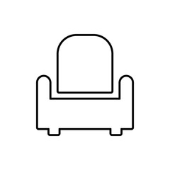 armchair glyph icon. Element of Furniture for mobile concept and web apps icon. Thin line icon for website design and development, app development