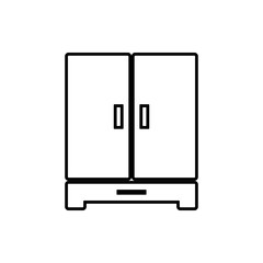wardrobe glyph icon. Element of Furniture for mobile concept and web apps icon. Thin line icon for website design and development, app development