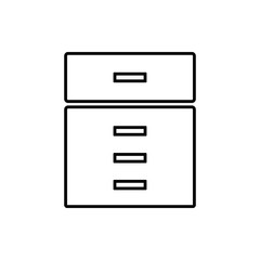 nightstand glyph icon. Element of Furniture for mobile concept and web apps icon. Thin line icon for website design and development, app development