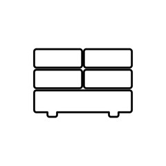 dresser glyph icon. Element of Furniture for mobile concept and web apps icon. Thin line icon for website design and development, app development