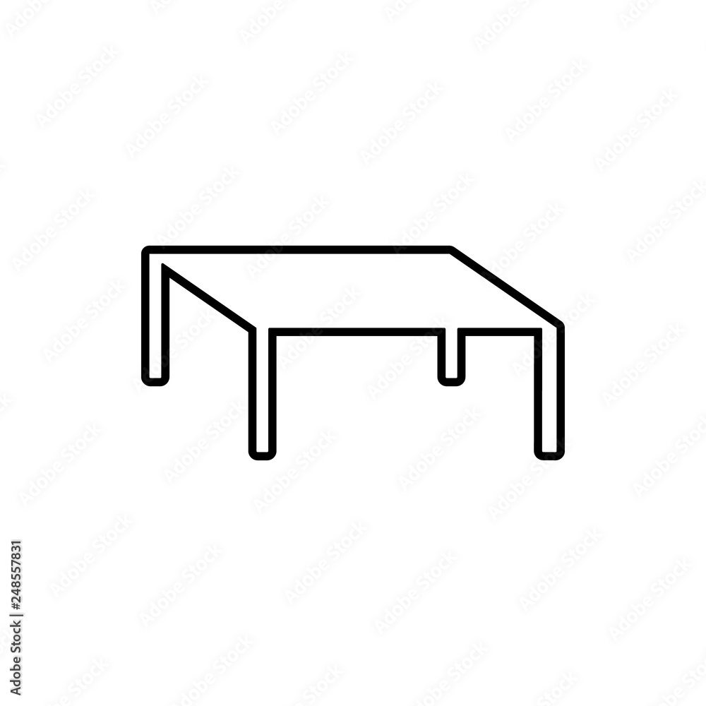 Poster coffee table glyph icon. element of furniture for mobile concept and web apps icon. thin line icon f