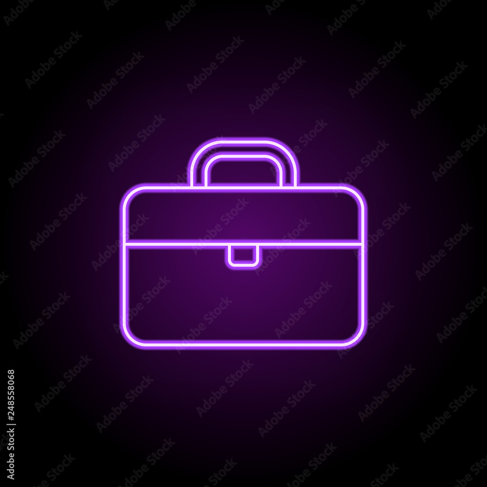 Poster work experience line icon. elements of web in neon style icons. simple icon for websites, web design