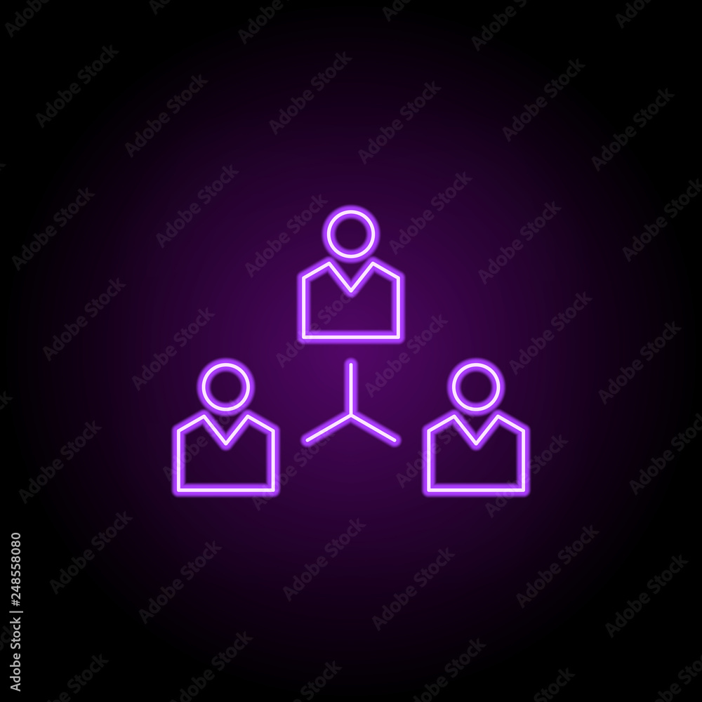 Poster communication skills line icon. elements of web in neon style icons. simple icon for websites, web d