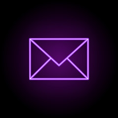 email sign line icon. Elements of web in neon style icons. Simple icon for websites, web design, mobile app, info graphics