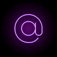 email sign line icon. Elements of web in neon style icons. Simple icon for websites, web design, mobile app, info graphics