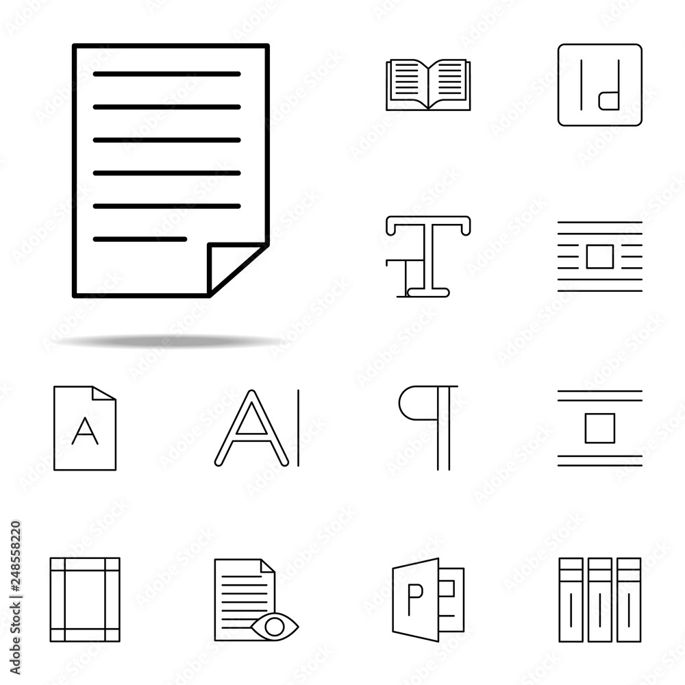 Poster editorial, note icon. editorial design icons universal set for web and mobile