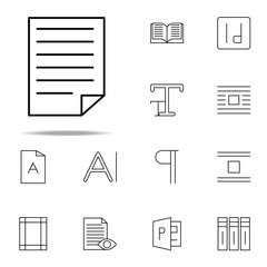 editorial, note icon. editorial design icons universal set for web and mobile