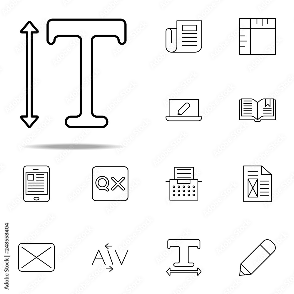 Aufkleber editorial, scale icon. editorial design icons universal set for web and mobile