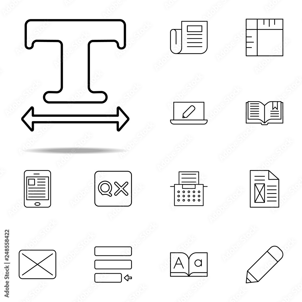 Poster editorial, horizontal icon. editorial design icons universal set for web and mobile