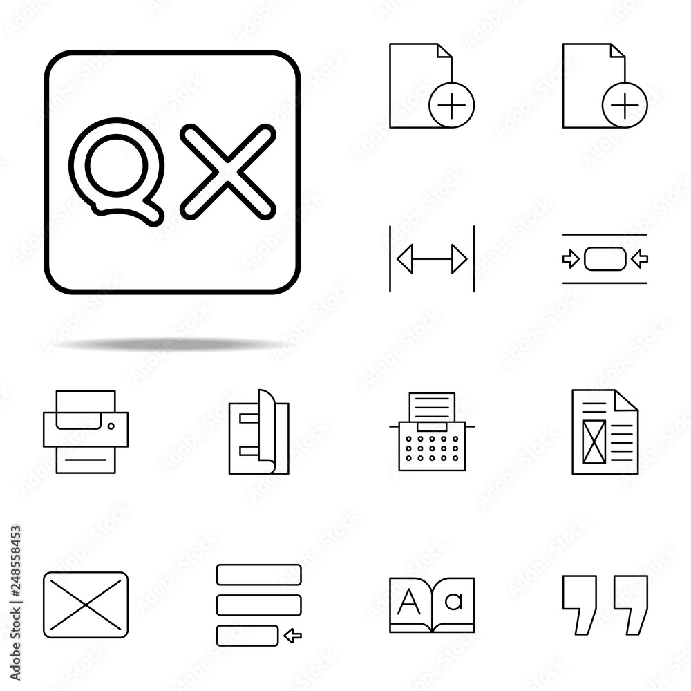 Poster editorial, quark icon. editorial design icons universal set for web and mobile