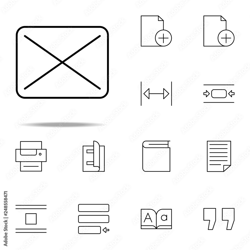 Poster editorial, image icon. editorial design icons universal set for web and mobile