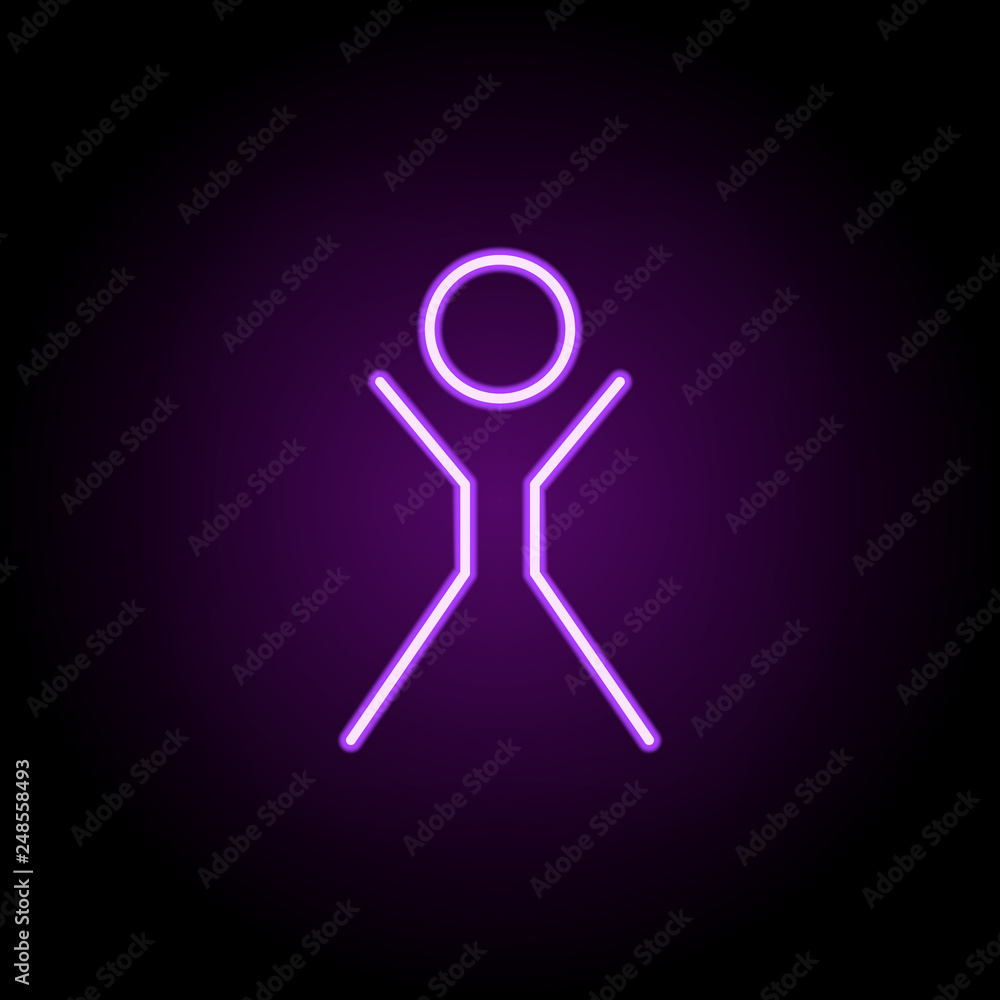 Poster sign of healthy person icon. elements of web in neon style icons. simple icon for websites, web desi