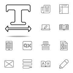 editorial, horizontal  icon. editorial design icons universal set for web and mobile