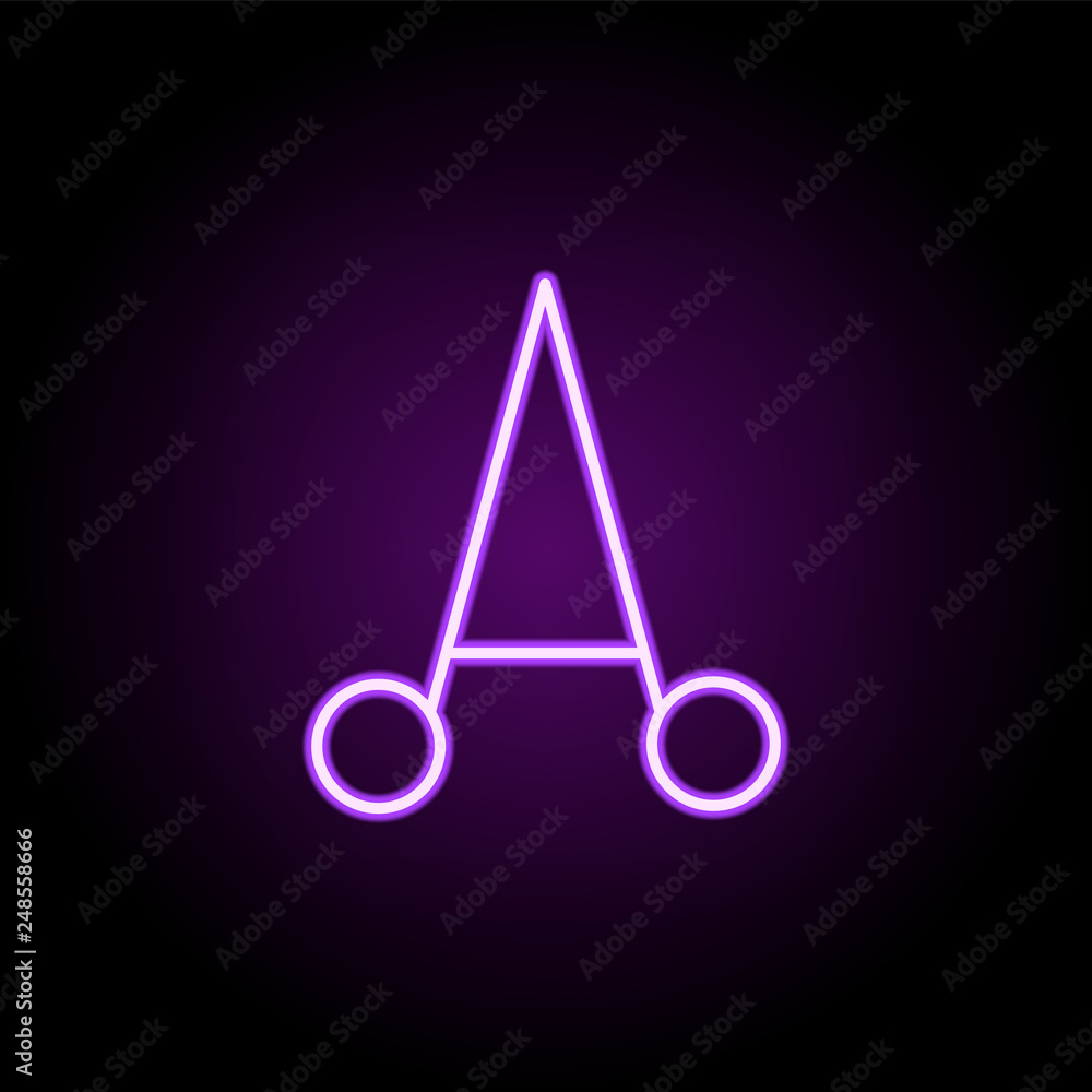 Poster surgical scissors icon. elements of web in neon style icons. simple icon for websites, web design, m