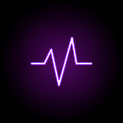 cardiogram icon. Elements of web in neon style icons. Simple icon for websites, web design, mobile app, info graphics