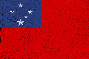 Samoa painted flag