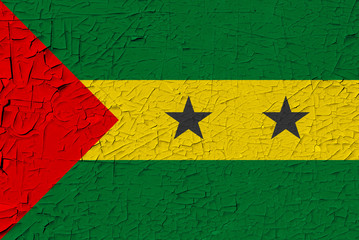 Sao Tome and Principe painted flag