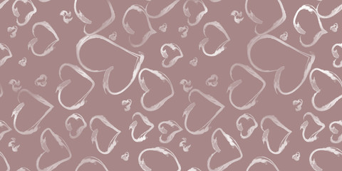 Styled pattern with hearts. Art illustration for surface