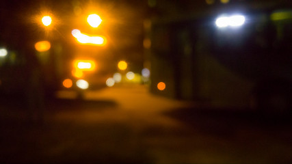 blur night with bus background