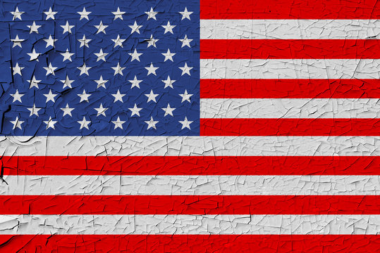 United States painted flag