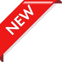 Corner Ribbon Banner Vector, Illustration