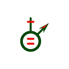 Woman symbol, arrow, feminism color icon. Element of 8 march icon. Premium quality graphic design icon. Signs and symbols collection icon for websites, web design, mobile app