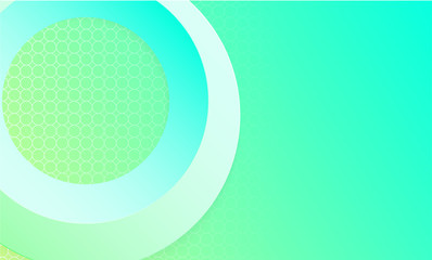 Green background with abstract circles.