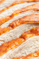 close up of roasted duck