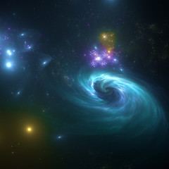 Abstract fractal background, computer-generated illustration.