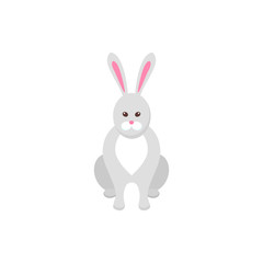Easter Bunny flat icon.