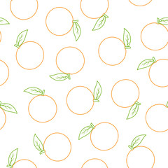seamless pattern with orange