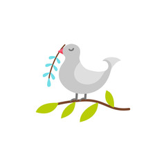 Bird icon flat illustration