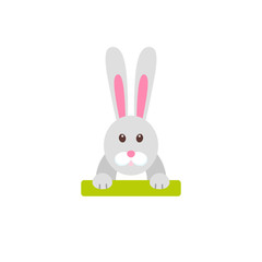 Easter Bunny flat icon.